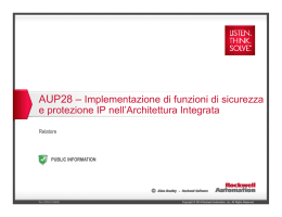 Difesa in profondit&agrave; - Rockwell Automation