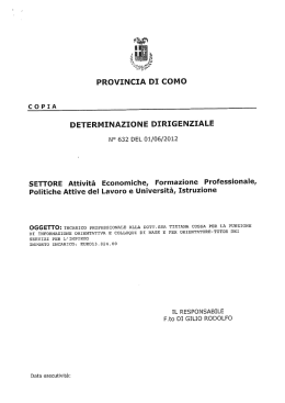 dd 632-12 cossa tiziana con disciplinare e c.v.