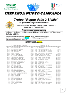 List Esordienti C - Villa delle Giade