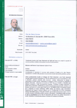 cv cacioni - Istituto Comprensivo Grosotto