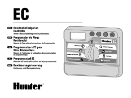 LIT-392 EC Controllers Owner`s Manual and Programming Instructions