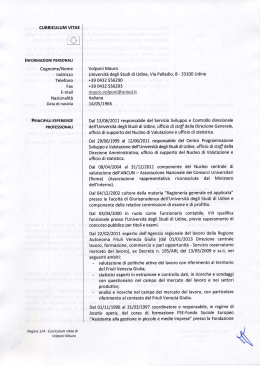 cv - Università degli Studi di Udine