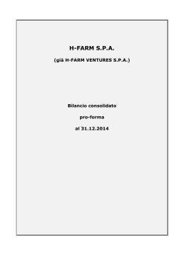 2014-12-31 hf_bilancio consolidato pro forma 31.12.2014 - H-Farm