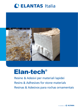Resine & Adesivi per materiali lapidei Resins & Adhesives for stone