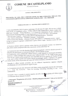 Verbale n. 4 - Seconda Seduta Riservata