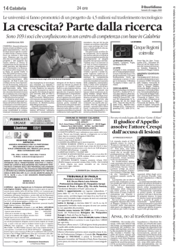 La crescita? Parte dalla ricerca