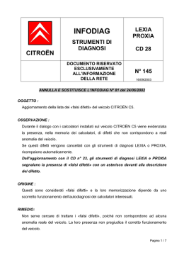 Aggiornamento elenco difetti su Citroën C5