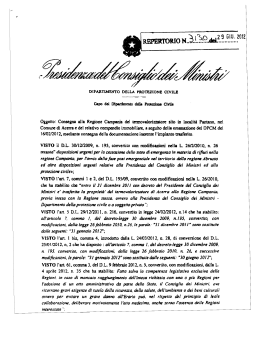 Decreto del Capo Dipartimento del 29 giugno 2012