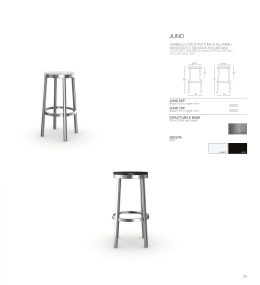 189 sgabello con struttura in alluminio anodizzato e