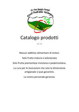 Consulta la presentazione dei singoli prodotti