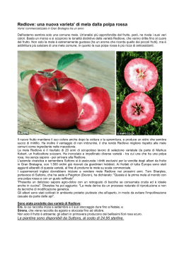 Redlove: una nuova varieta` di mela dalla polpa rossa