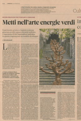 SIlvia Bernardi, Metti nell`arte energie verdi