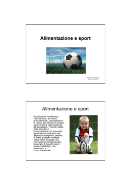 e alimentazione - US Calavino ASD