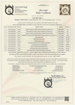 Pachi S.r.l. - Italian Halal Food