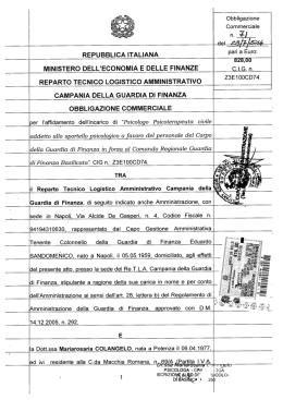 Contratto - Guardia di Finanza