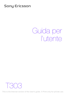 T303 Guida per l`utente