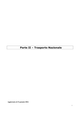 Parte II - Trasporto Nazionale