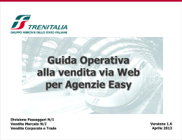 Guida Operativa alla vendita via Web per Agenzie Easy