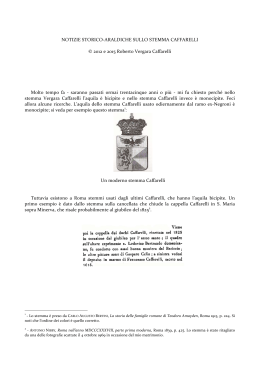 Notizie storico-araldiche sullo stemma Caffarelli