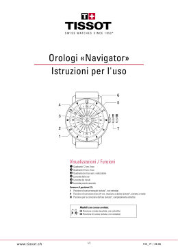 Orologi «Navigator» Istruzioni per l`uso