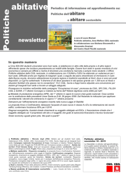 da Area welfare Cgil, Ufficio studi Fillea Cgil