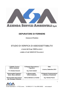 DEPURATORE DI FERRIERE PIOMBINO