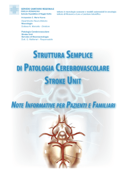 Patologia Cerebrovascolare Stroke Unit