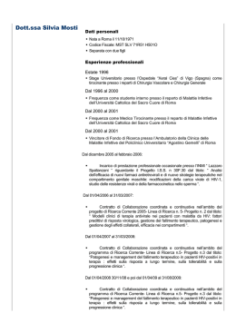 Dott.ssa Silvia Mosti - Istituto Lazzaro Spallanzani