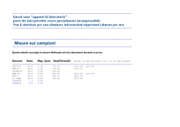 Misure sui campioni