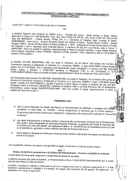 CONTRATTO DI FENEZÌAMENTO A MEDIO LUNGO TERMINE CON