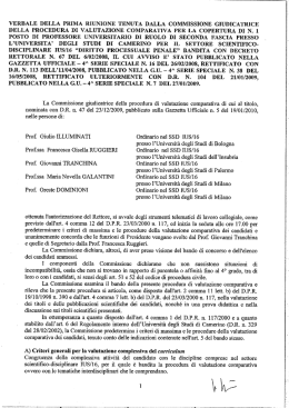 Verbale 1 - Universit&agrave; degli Studi di Camerino