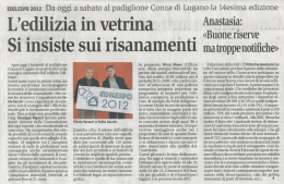 L`edilizia in vetrina Si insiste sui risanamenti