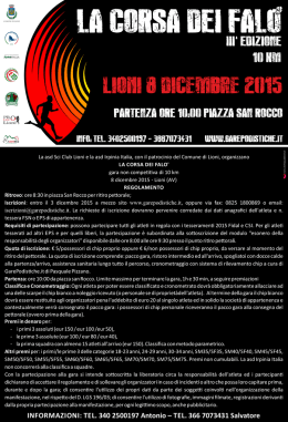 la corsa dei falo