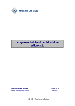 Testo unico disabili Marzo 2013 - Network Unit&agrave; Territoriali ACI
