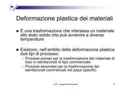 Deformazione plastica dei materiali