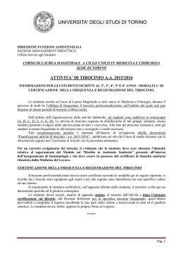 modalita` di iscrizione, certificazione della frequenza e registrazione