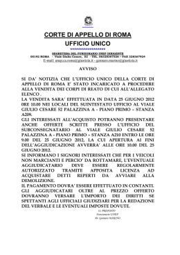PERIZIA DI CONFORMITA` - Corte di Appello di Roma