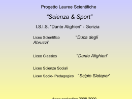 Sci, atletica, nuoto - Progetto Lauree Scientifiche Trieste