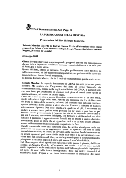 La purificazione della memoria. Presentazione del libro di