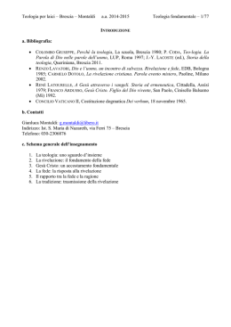 Introduzione alla teologia - Scuola di Teologia per Laici