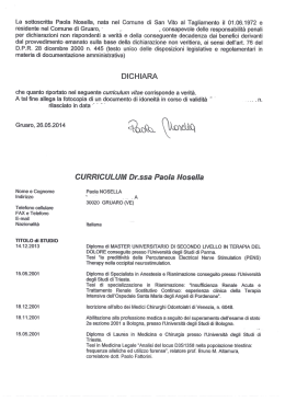Nosella Paola - Azienda Ulss 12 veneziana