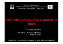 Reti GNSS a copertura regionale - Fondazione Geometri Emilia