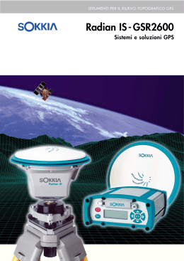 Radian IS - GSR2600 Sistemi e soluzioni GPS