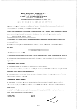 Societ&agrave; soggetta alla direzione e coordinamento di FI.L.S.E. S.p.A.