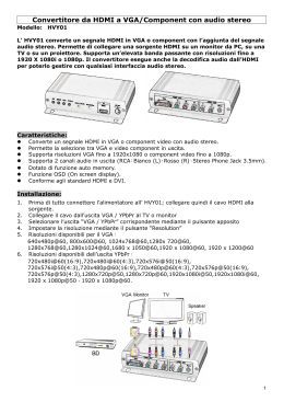 Convertitore da HDMI a VGA/Component con audio stereo