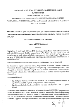 consorzio di bonifica integrale comprensorio sarno cf 80009450653