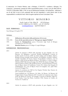 VITTORIO MINIERO - Trentino trasporti SpA