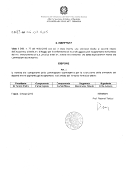 D.D. 83 del 6_03_2015 nomina commissione esaminatrice docenti