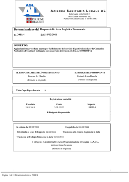 Determinazione del n. del