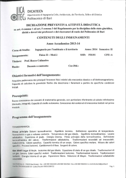 Fisica II, modulo I 6CFU
